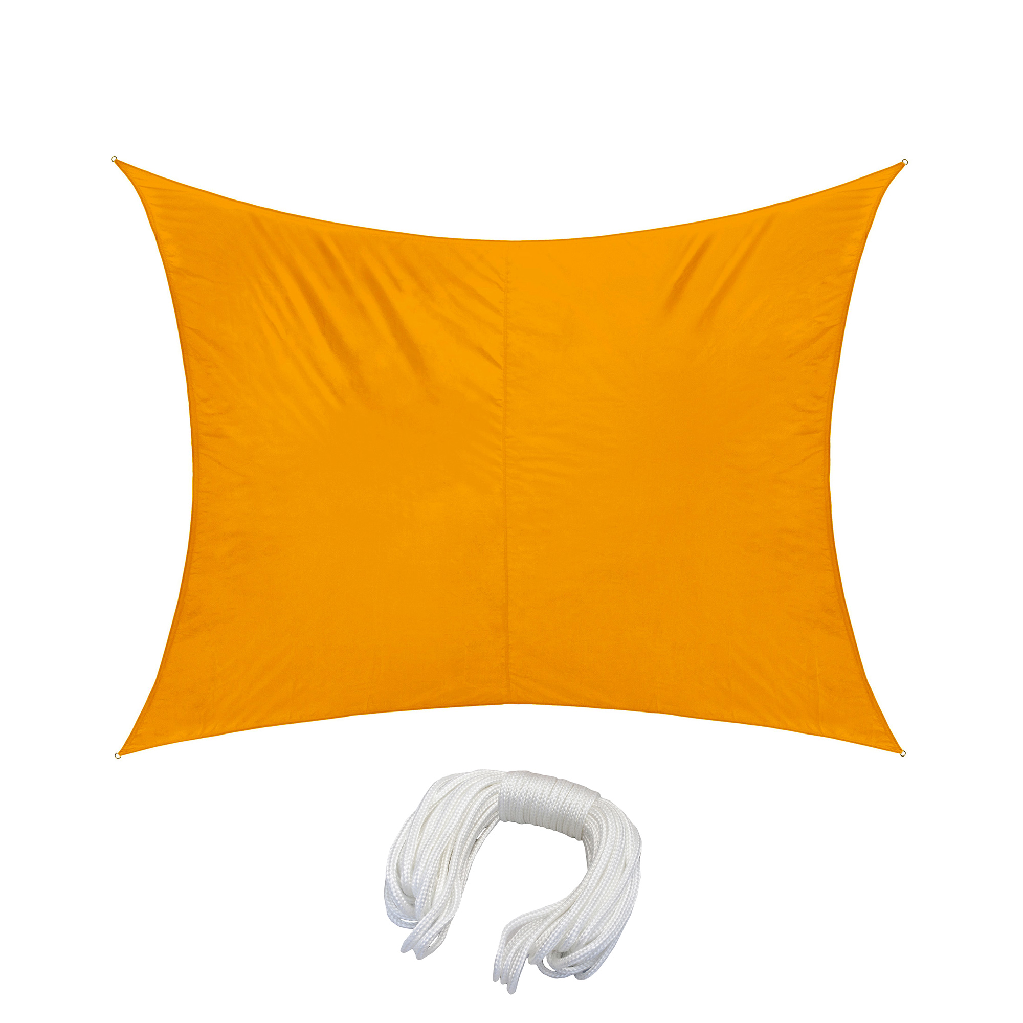 Dreieckiges Sonnensegel aus Polyester mit Seil, wasserabweisend