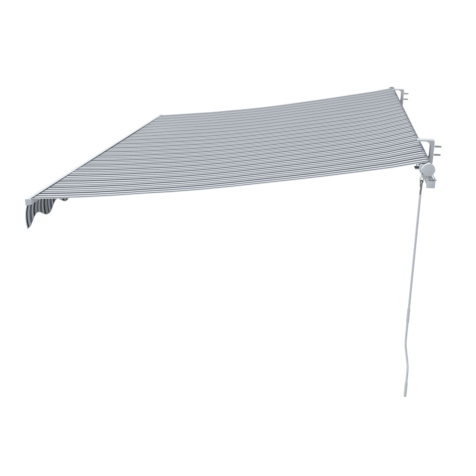 Gelenkarmmarkise Easy | 3,5 x 2,5 m / Stoff: Multi, grau-weiß 