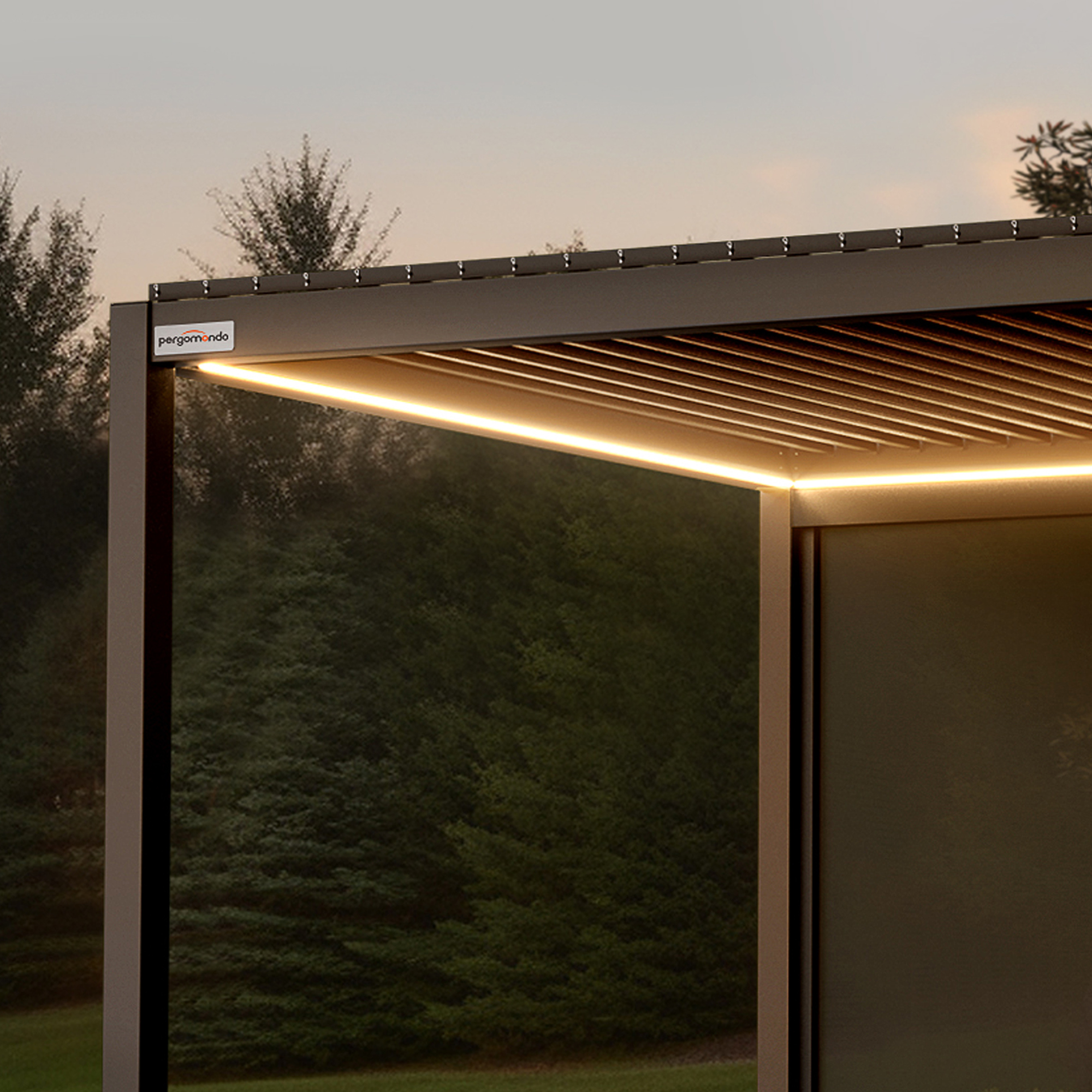                                     LED-Lichterset für Pergola mit Lamellendach | 3 x 3 m, anthrazit 
                                    - 3 x 3 m- anthrazit                                