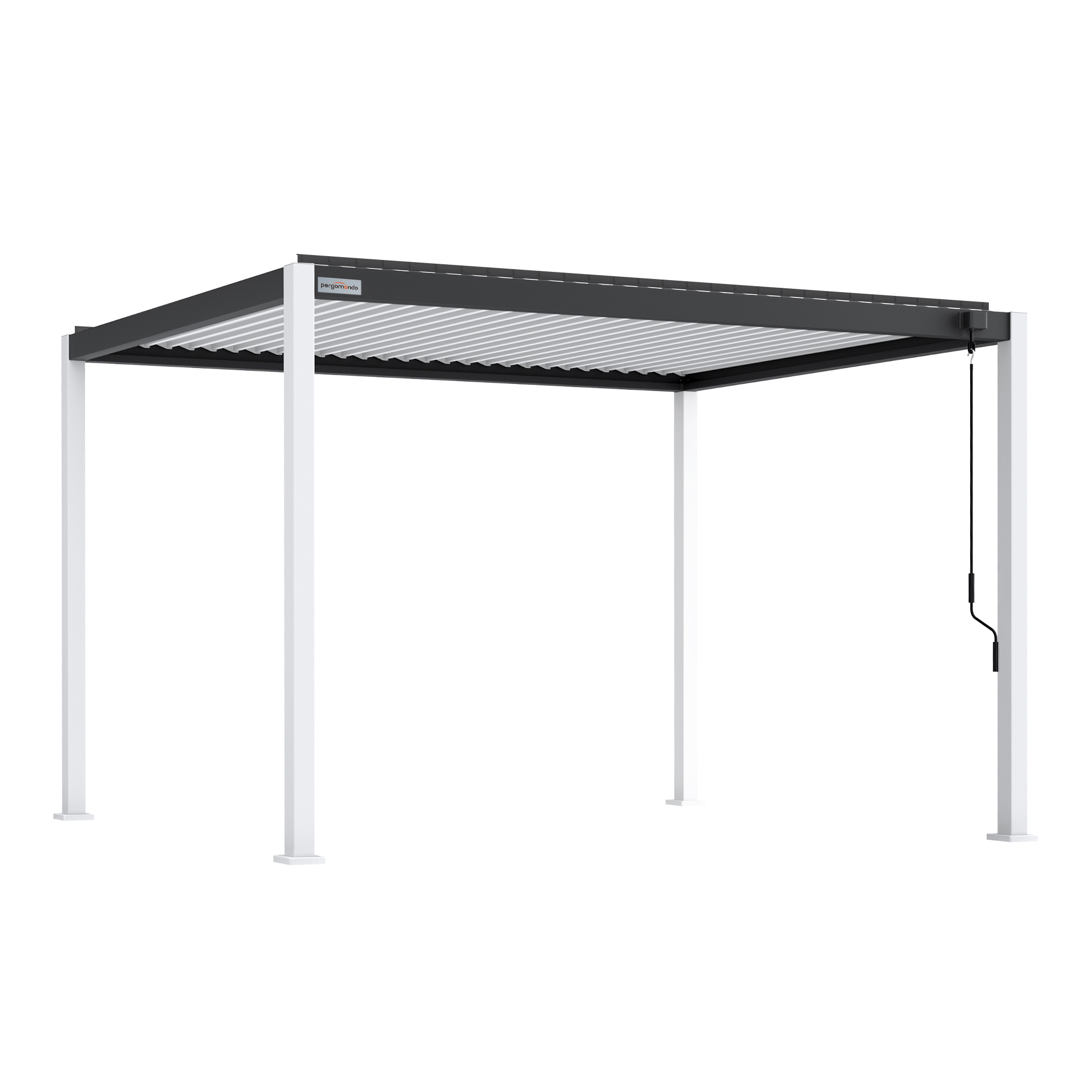 Pergola mit verstellbarem Lamellendach und stabiler Rahmenkonstruktion