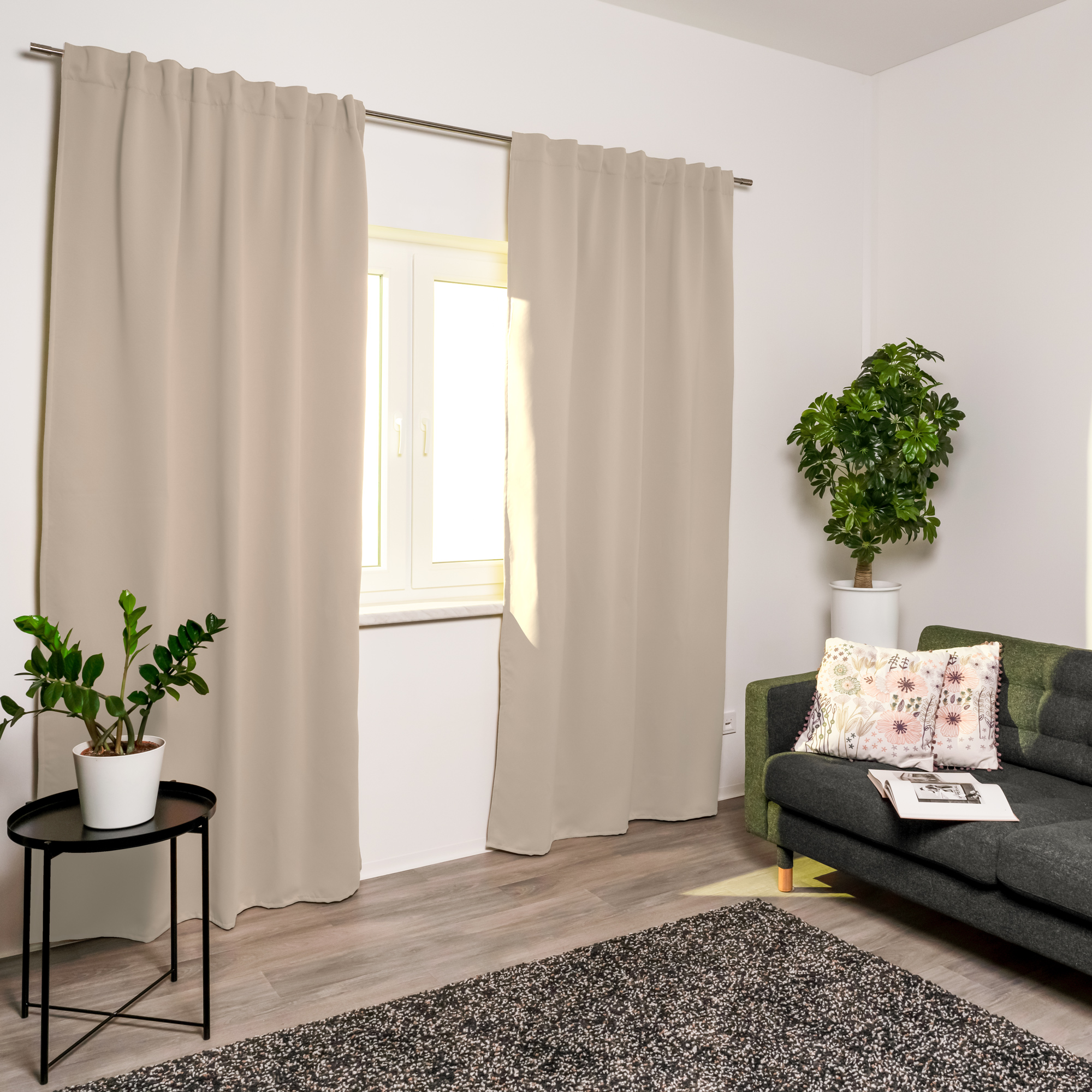 Tenda acustica con nastro multifunzione ACUSTICO | opaco, 135 x 245 cm, natural