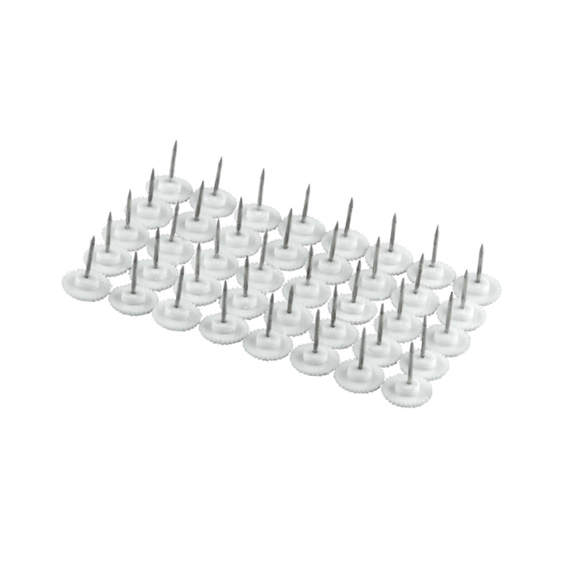 Set di fissaggio per zanzariere con chiusura magnetica per telai in legno | 40 Chinchetas, bianco