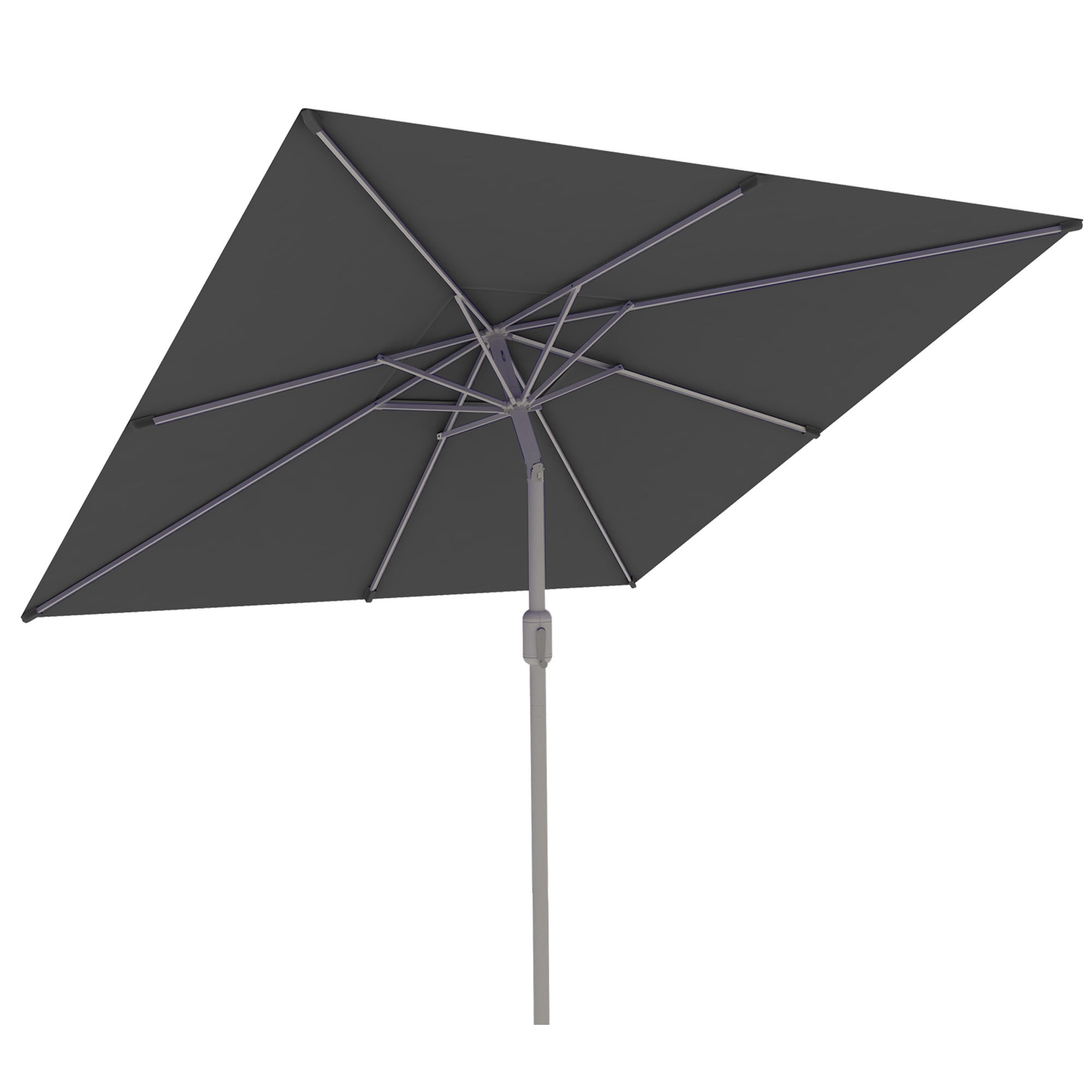 Ombrellone Interpara | 3 x 3 m, quadrato, grigio | struttura, argento