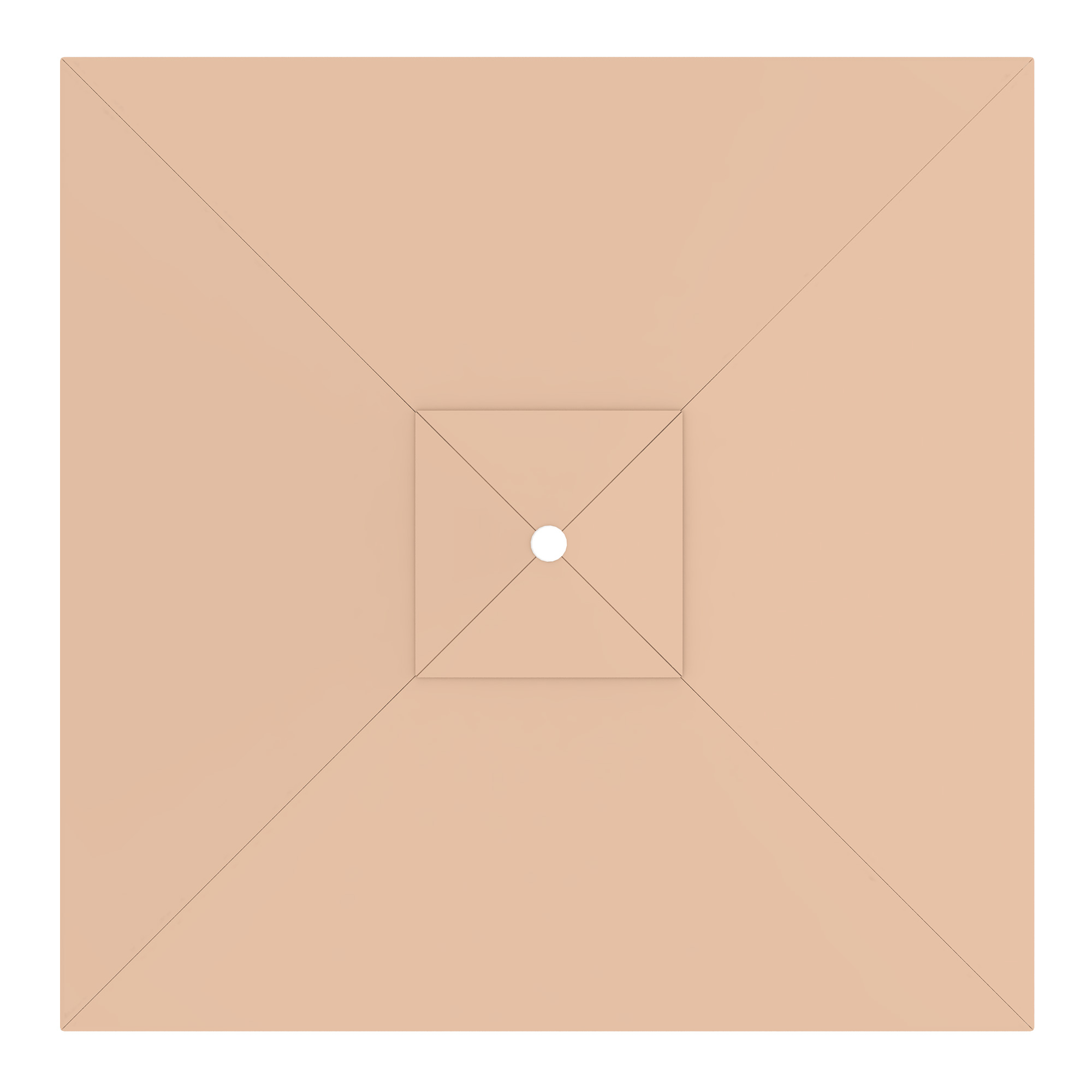 Copertura per ombrellone Interpara | 3 x 3 m, quadrato, crema
