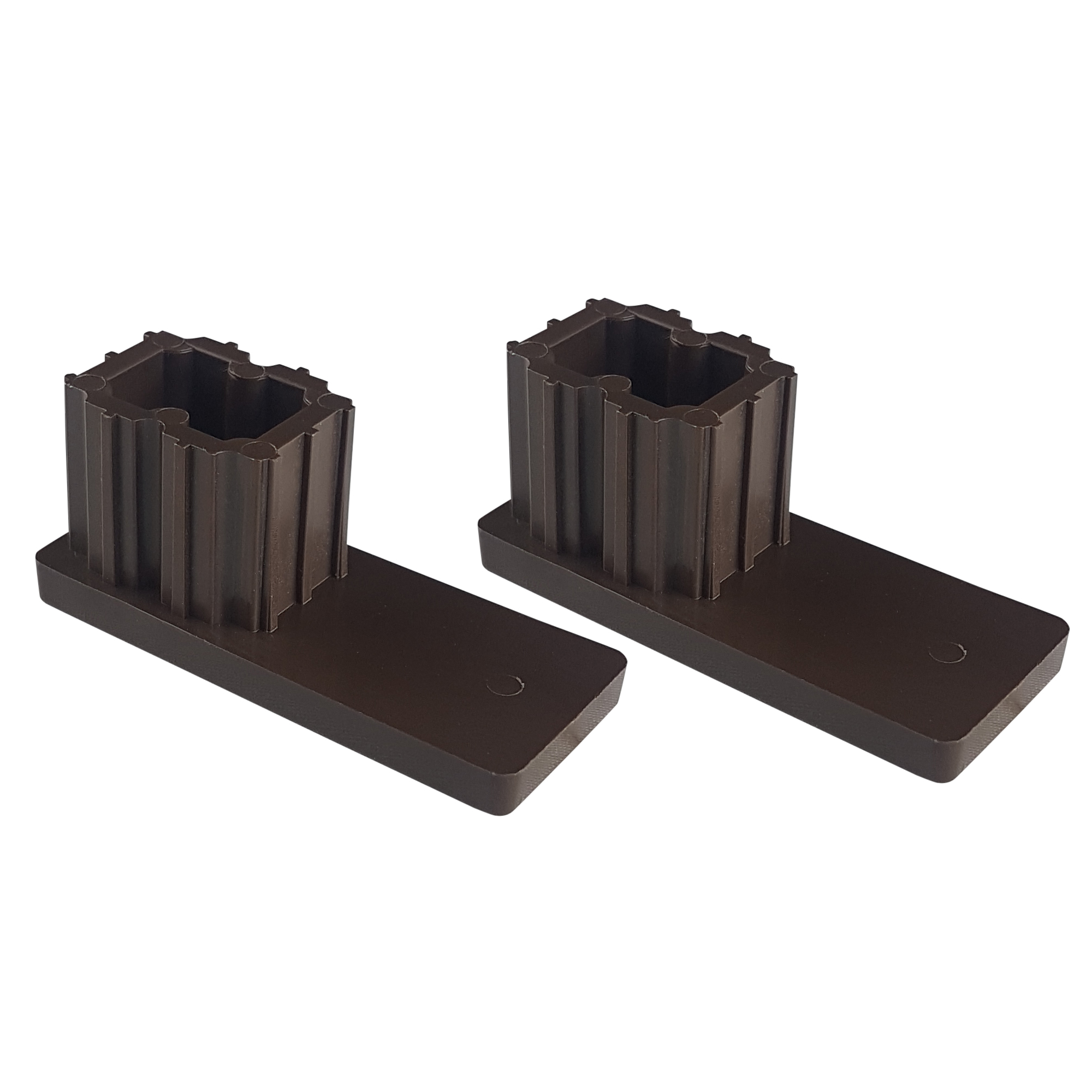Tappo di chiusura per guide tapparella PP 53 (53 x 22 mm) | marrone, 2 pezzi