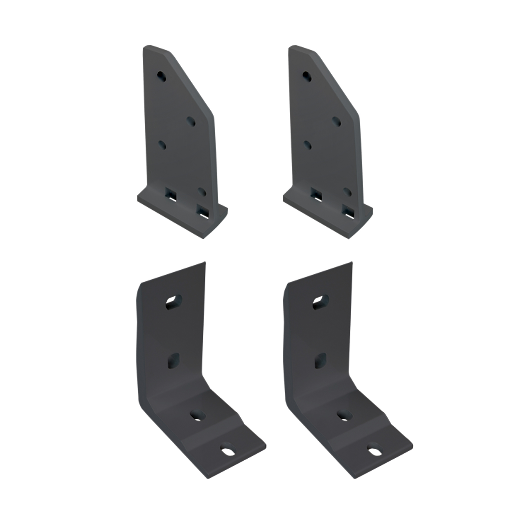 Dachsparrenhalter-Set mit Deckenwinkel für Kassettenmarkise Line, sechs Halterungen abgebildet