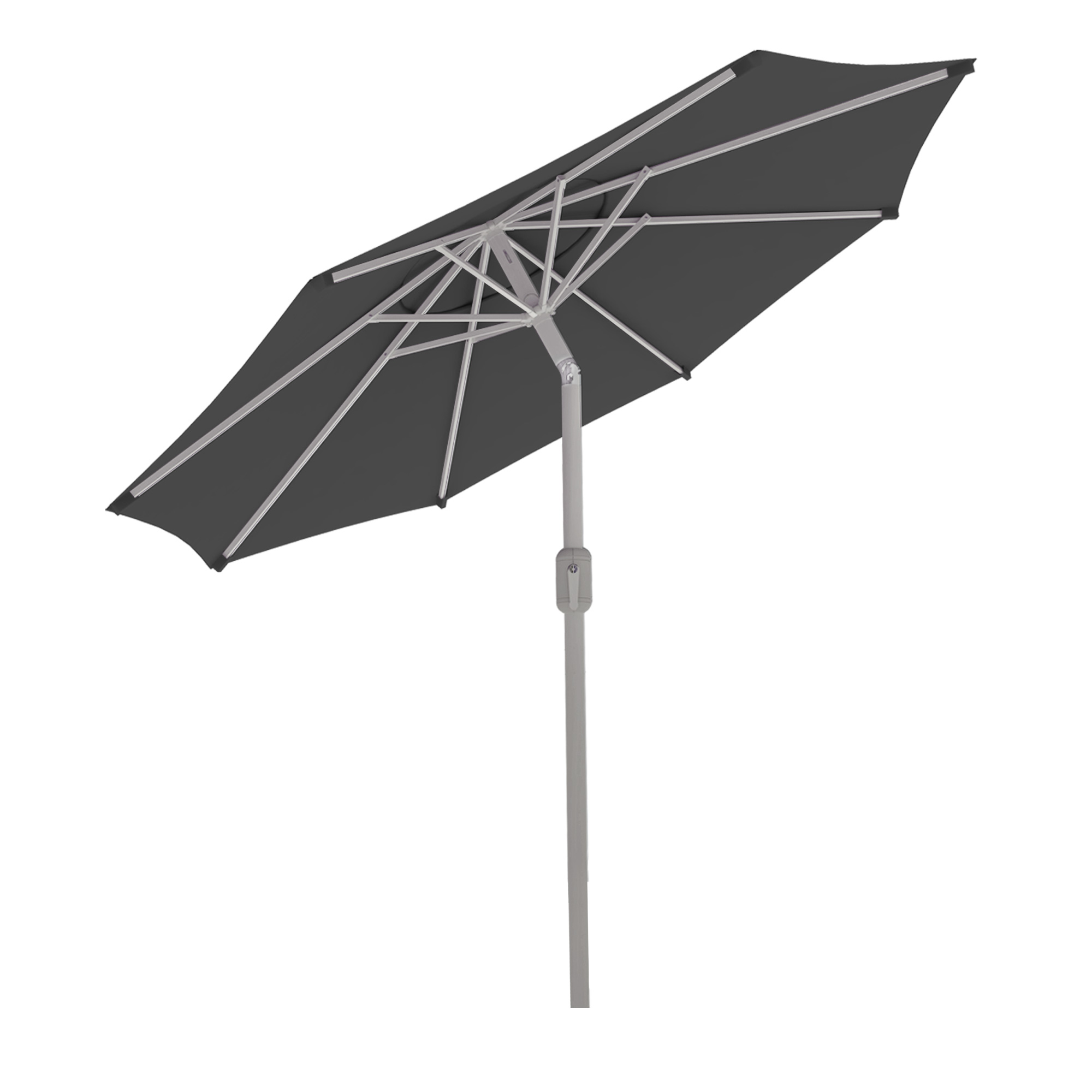 Ombrellone Interpara | 3,5 m, rotondo, grigio | struttura, argento