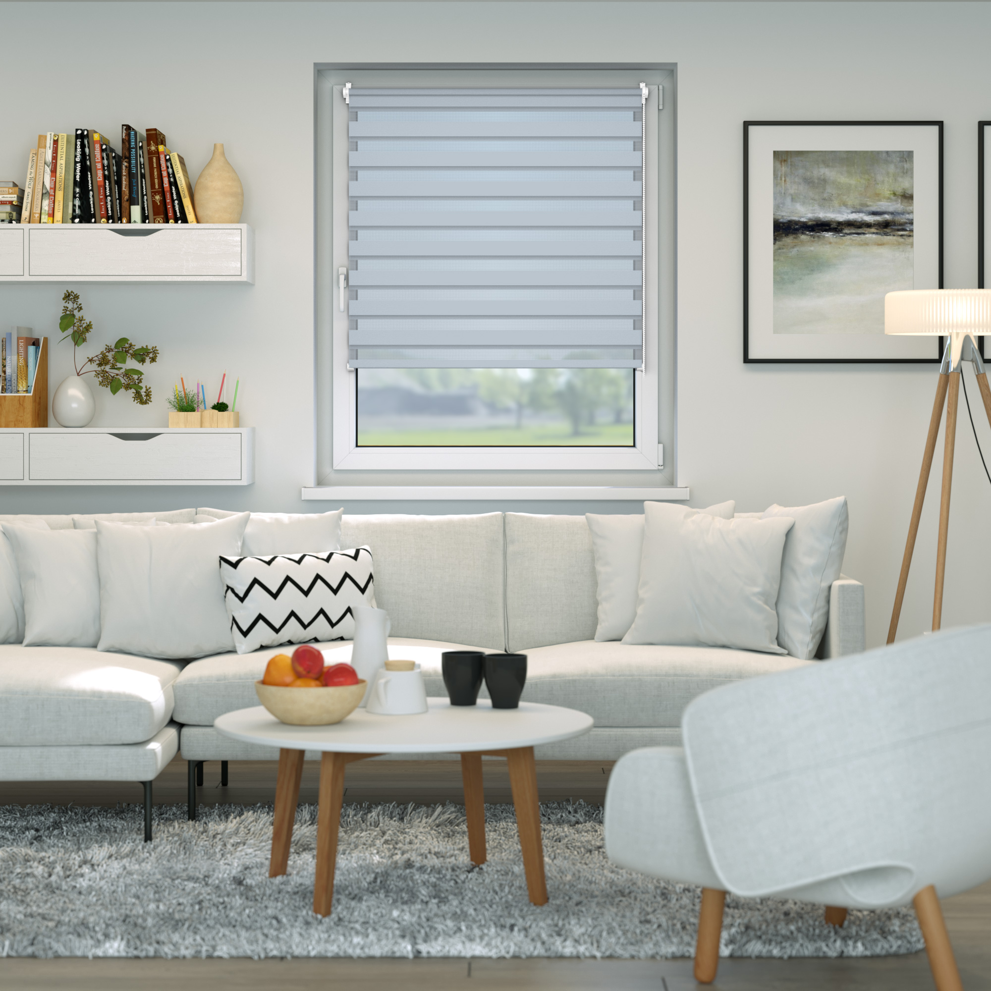 Tenda Giorno e Notte Zevra | 75 x 230 cm, azzurro