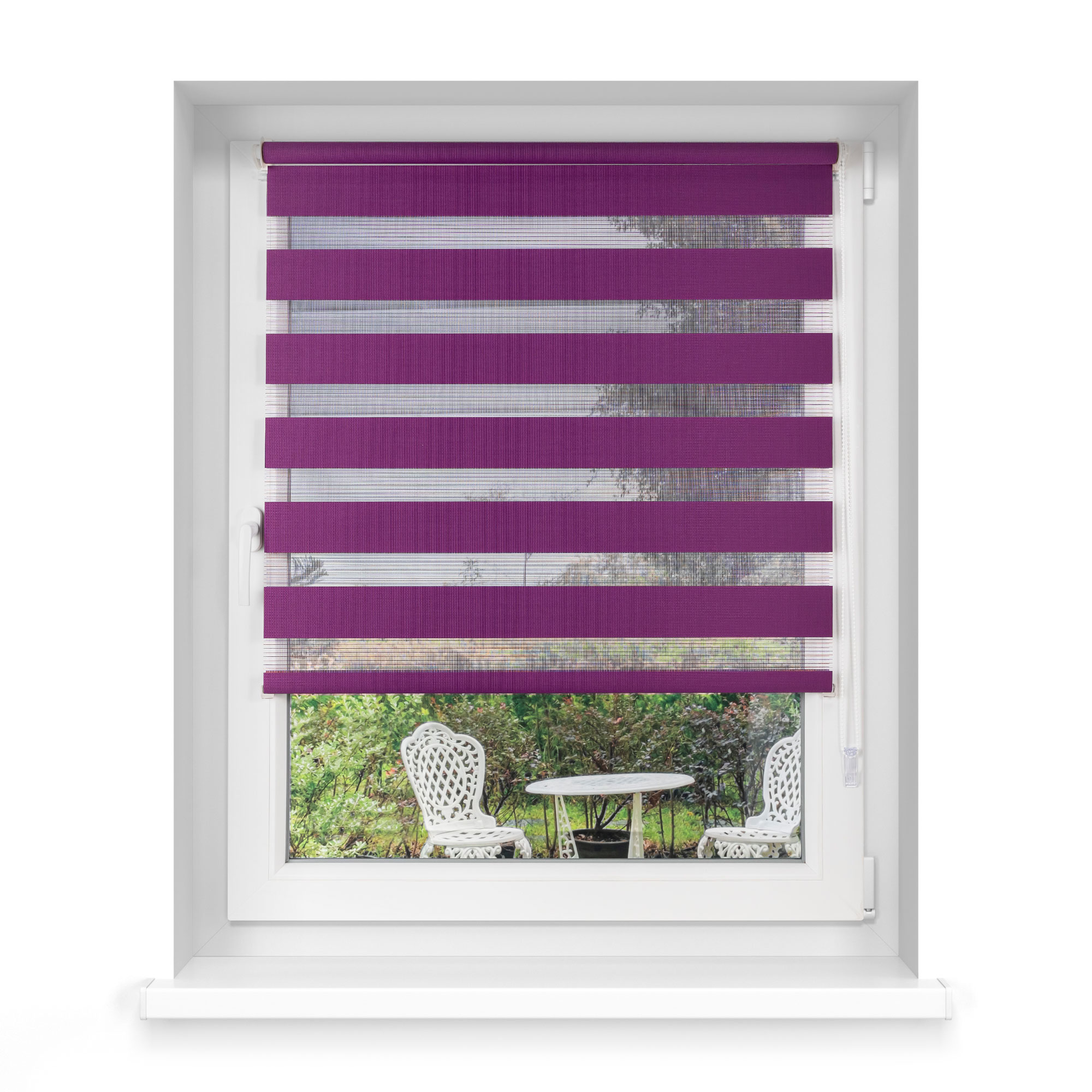Klemmfix Doppelrollo / Duo Rollo | 45 x 150 cm, aubergine 