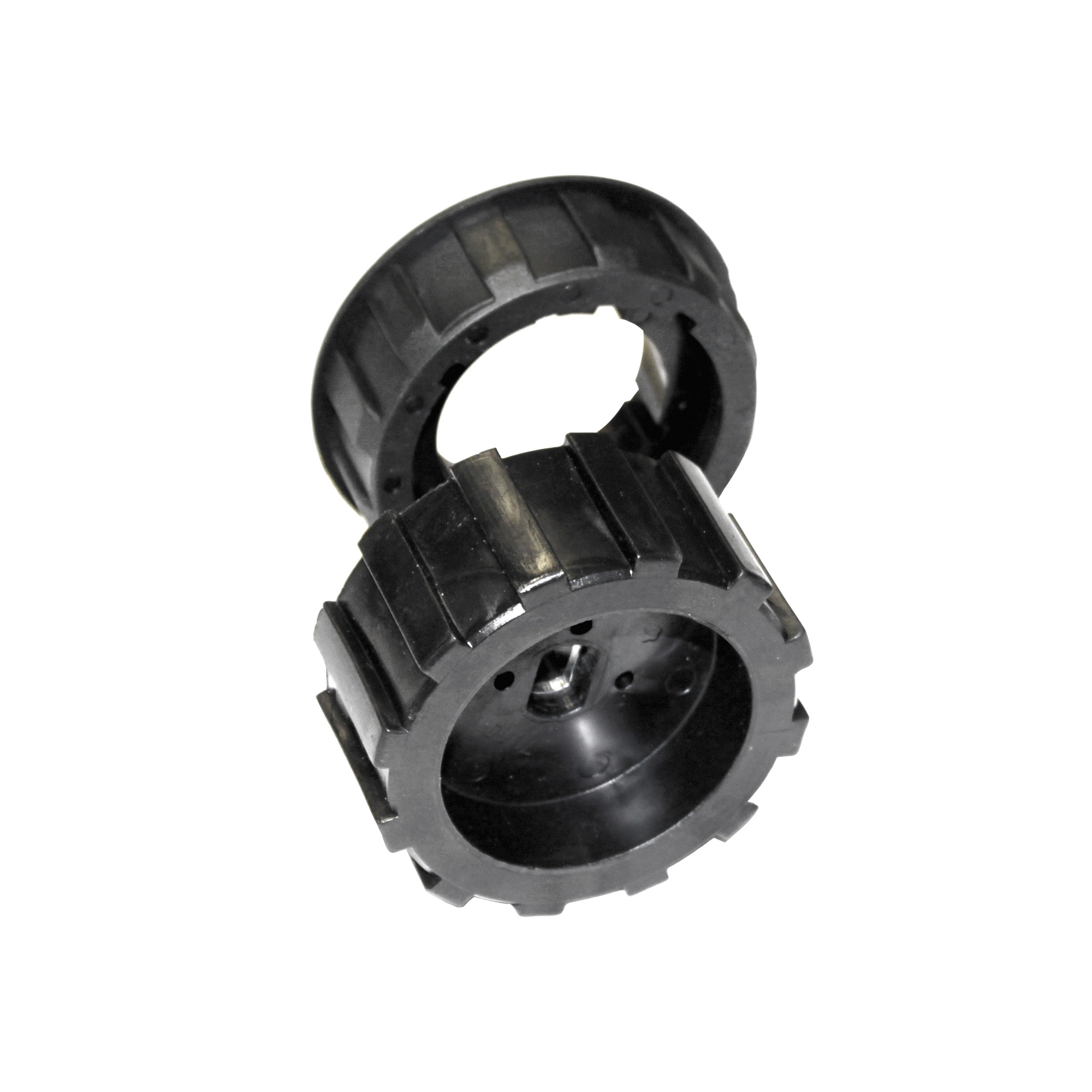 Motoradapter für Rollladenmotoren SL, zylindrische Form mit strukturierten Öffnungen