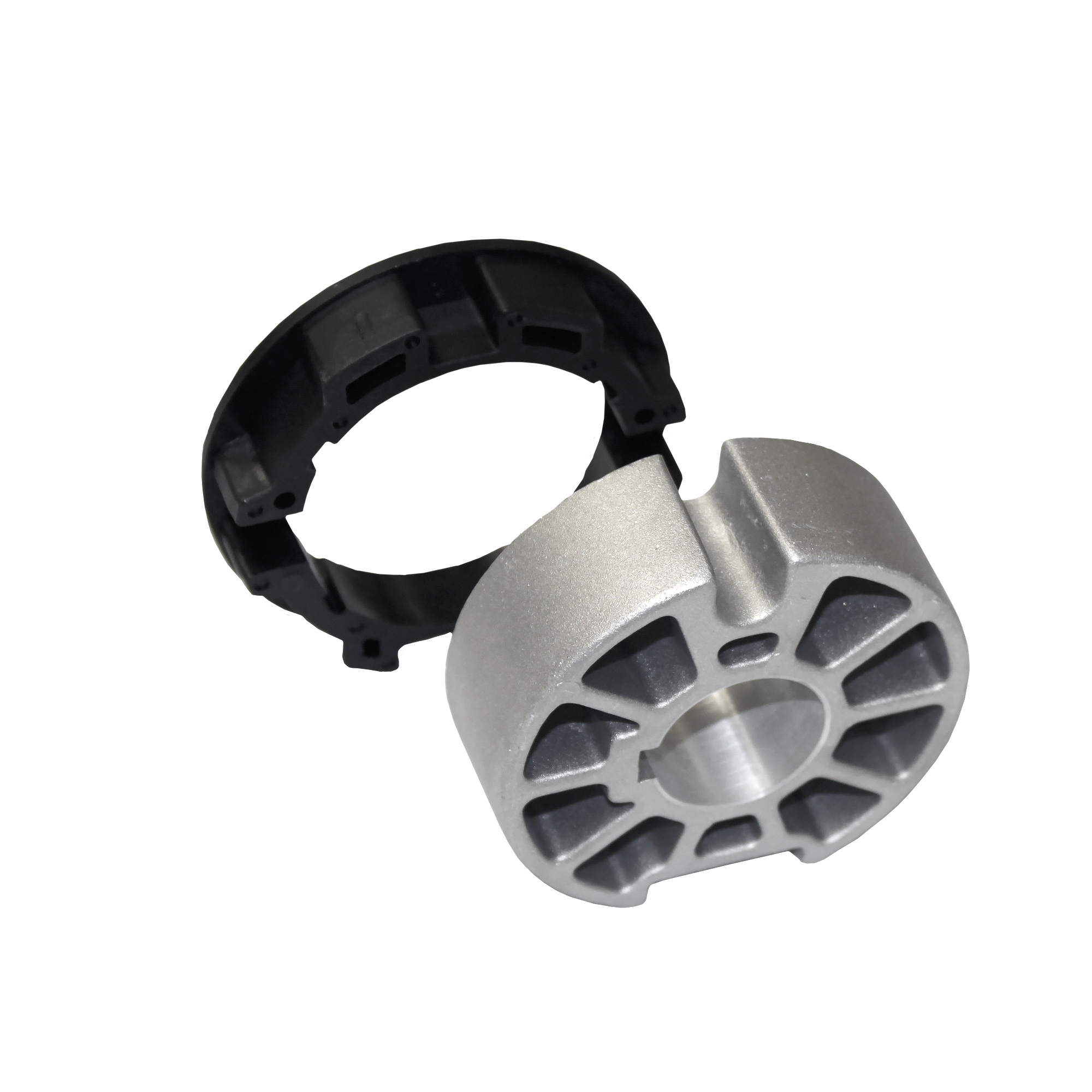 Motoradapter für Rollladenmotoren SL, zylindrische Form mit strukturierten Öffnungen