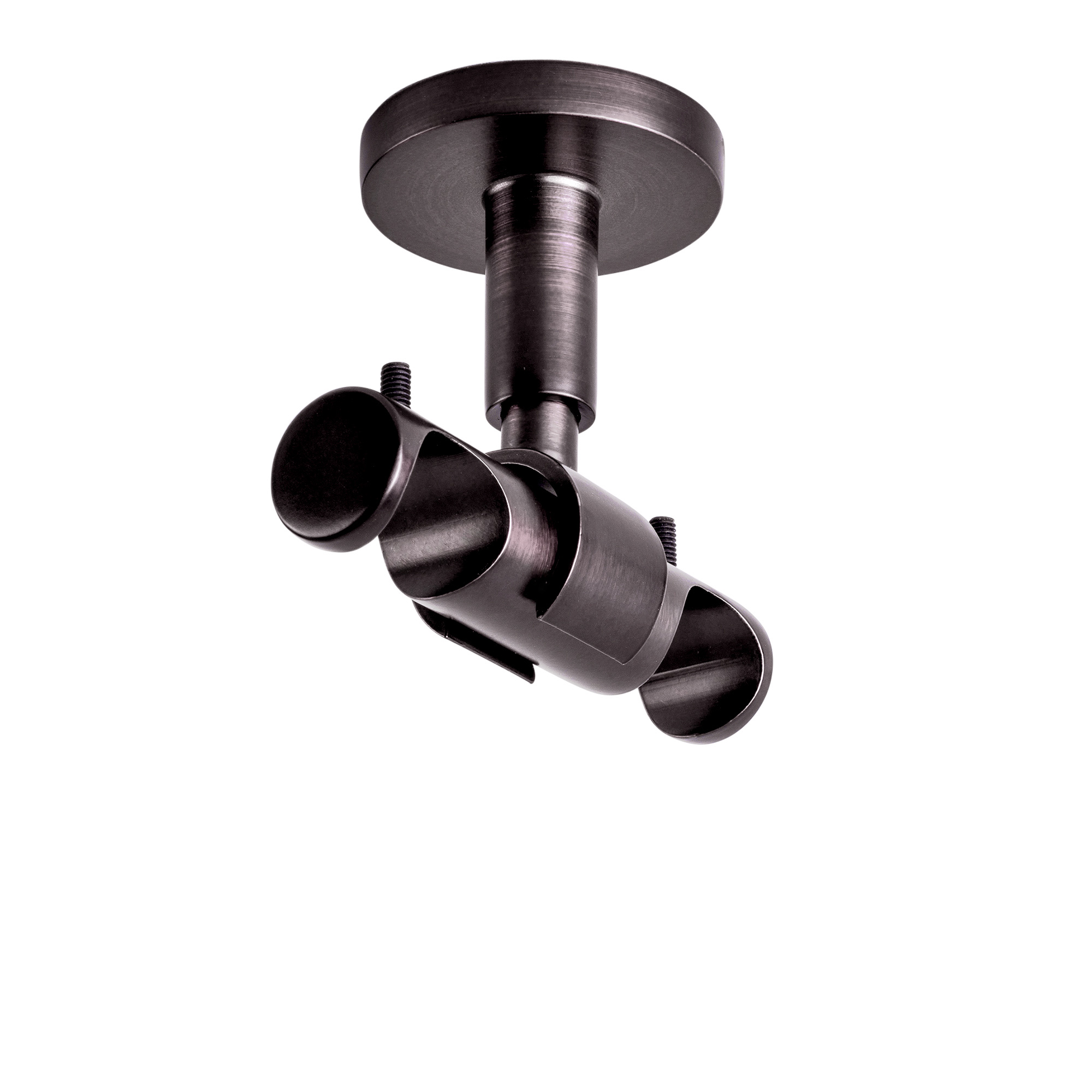 Supporto da soffitto per bastone per tenda con guida interna | ⌀ 19 mm, antracite spazzolato, 2 binari